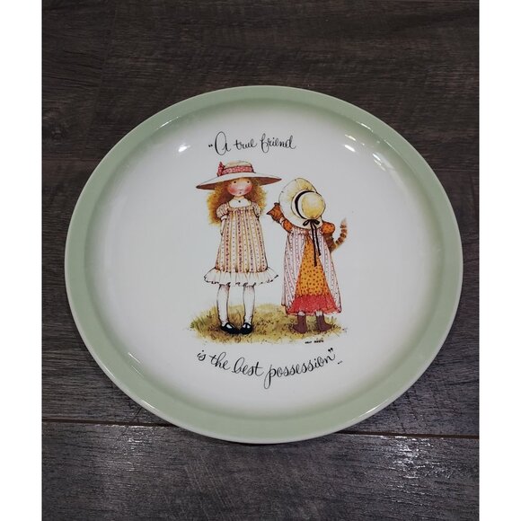 Plate Decorative Holly Hobbie A True Friend 10.5" Plate 1972 Made In USA - Picture 7 of 9